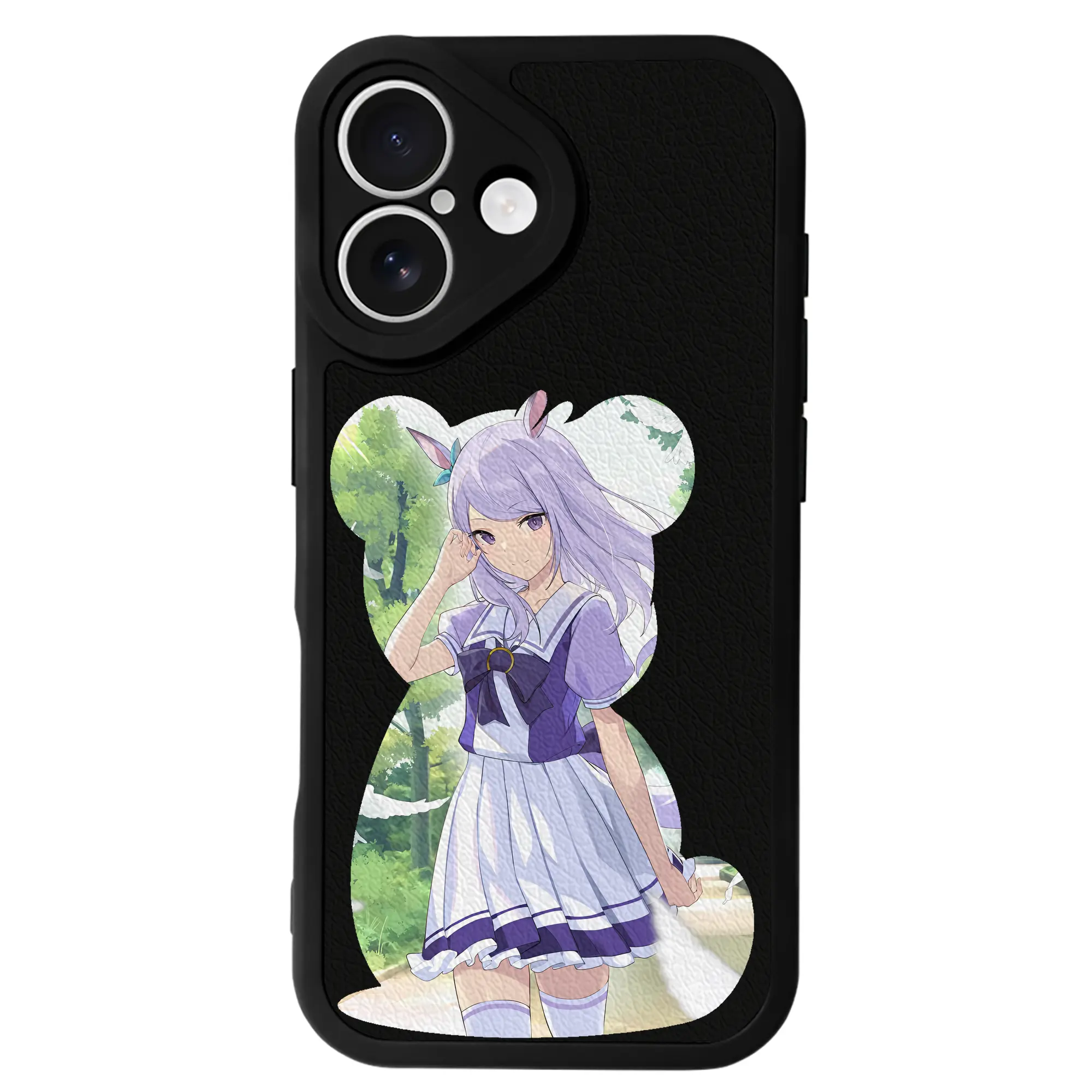 ウマ娘 プリティーダービー グッズ メジロマックイーン - IPhone 16シリーズ対応 ・ シリコンスマホケース ・ レザー調 ・ 高精度フィット ・ 耐衝撃 ・ ワイヤレス充電対応 ・ 精密カット